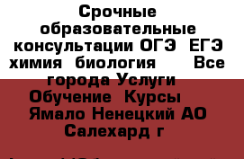 Срочные образовательные консультации ОГЭ, ЕГЭ химия, биология!!! - Все города Услуги » Обучение. Курсы   . Ямало-Ненецкий АО,Салехард г.